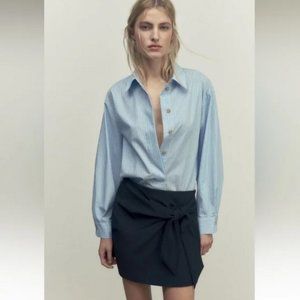 NEW Zara Knotted Black Skort